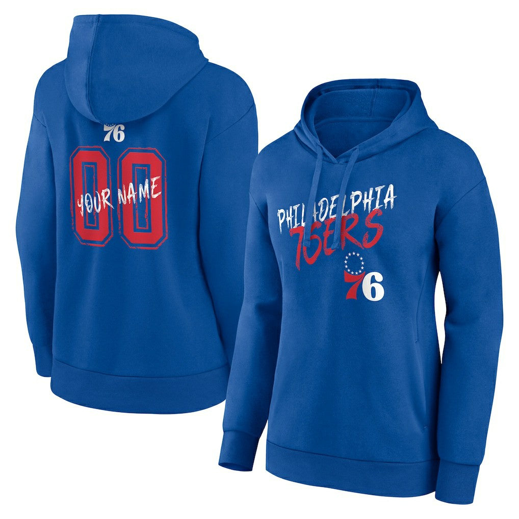 Philadelphia 76ers Women's Hustle Custom Pullover Hoodie