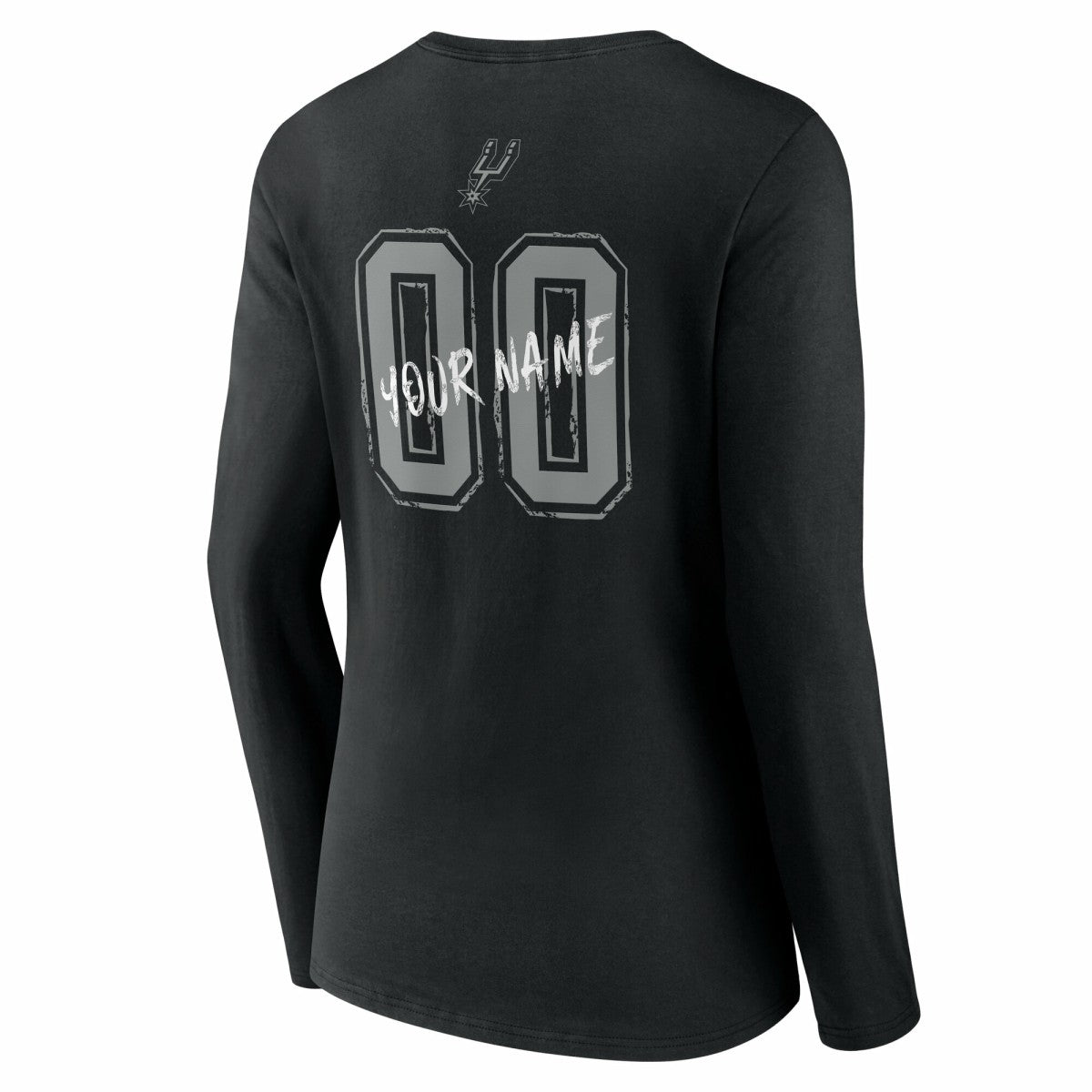 San Antonio Spurs Women's Hustle Custom Long Sleeve V-Neck T-Shirt