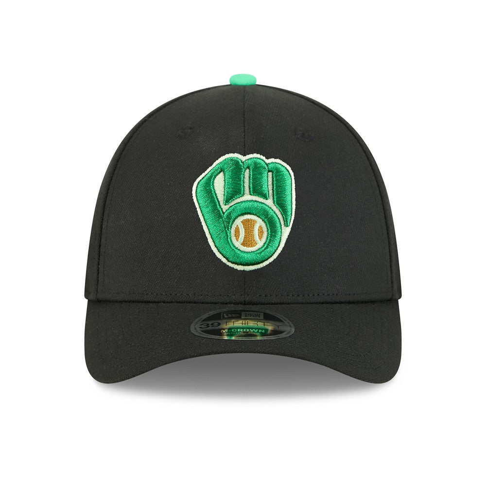 Black Milwaukee Brewers New Era 2026 St. Patrick's Day 39THIRTY Flex Hat