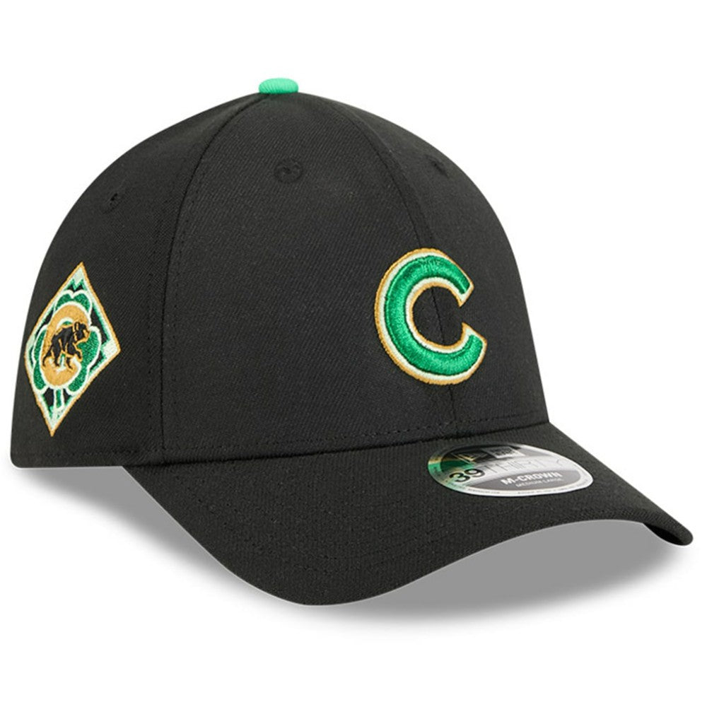 Black Chicago Cubs New Era 2026 St. Patrick's Day 39THIRTY Flex Hat