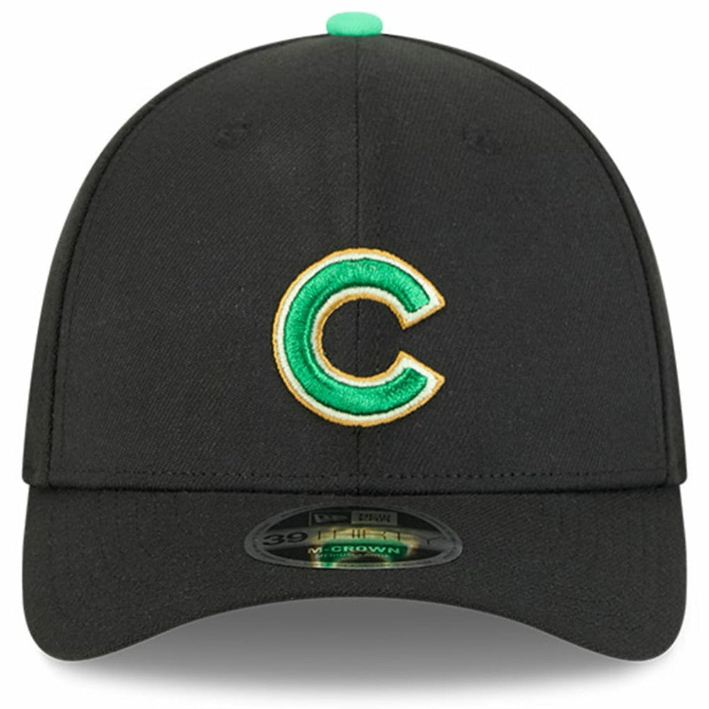 Black Chicago Cubs New Era 2026 St. Patrick's Day 39THIRTY Flex Hat