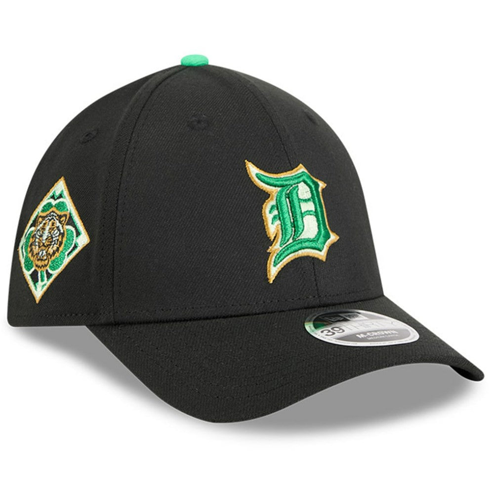 Black Detroit Tigers New Era 2026 St. Patrick's Day 39THIRTY Flex Hat