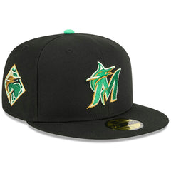 Black Miami Marlins New Era 2026 St. Patrick's Day 59FIFTY Fitted Hat