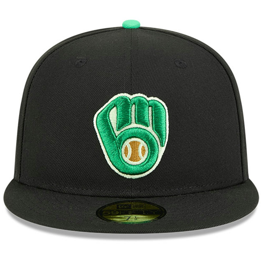 Black Milwaukee Brewers New Era 2026 St. Patrick's Day 59FIFTY Fitted Hat