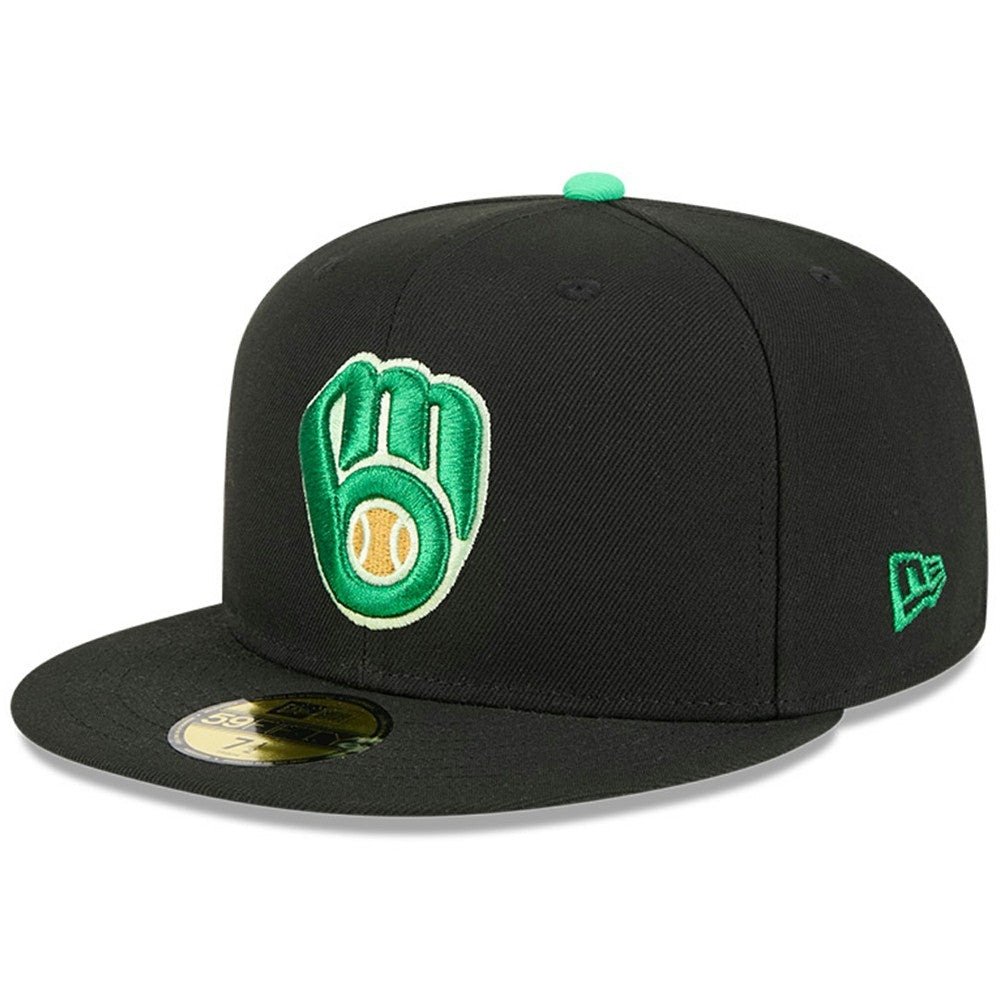Black Milwaukee Brewers New Era 2026 St. Patrick's Day 59FIFTY Fitted Hat