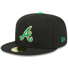 Black Atlanta Braves New Era 2026 St. Patrick's Day 59FIFTY Fitted Hat