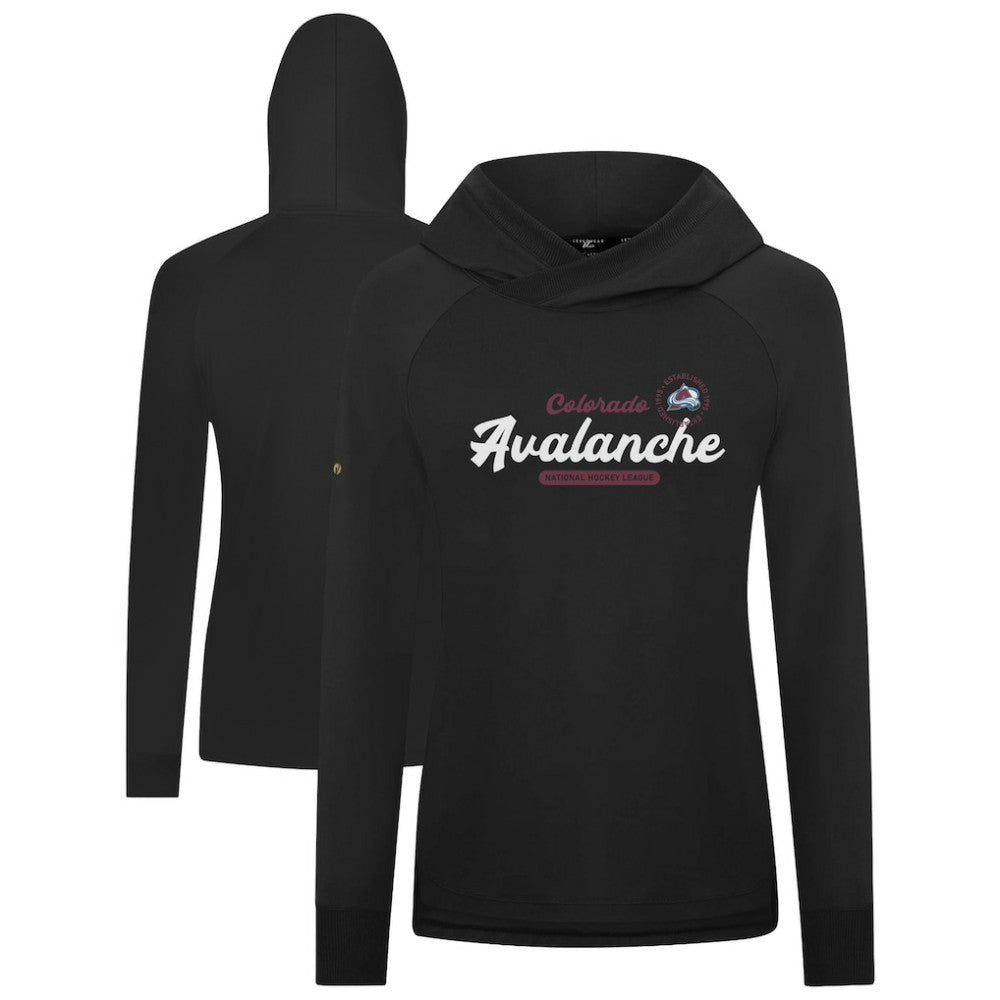 NHL Colorado Avalanche Levelwear Women's Slender Monument Raglan Pullover Hoodie