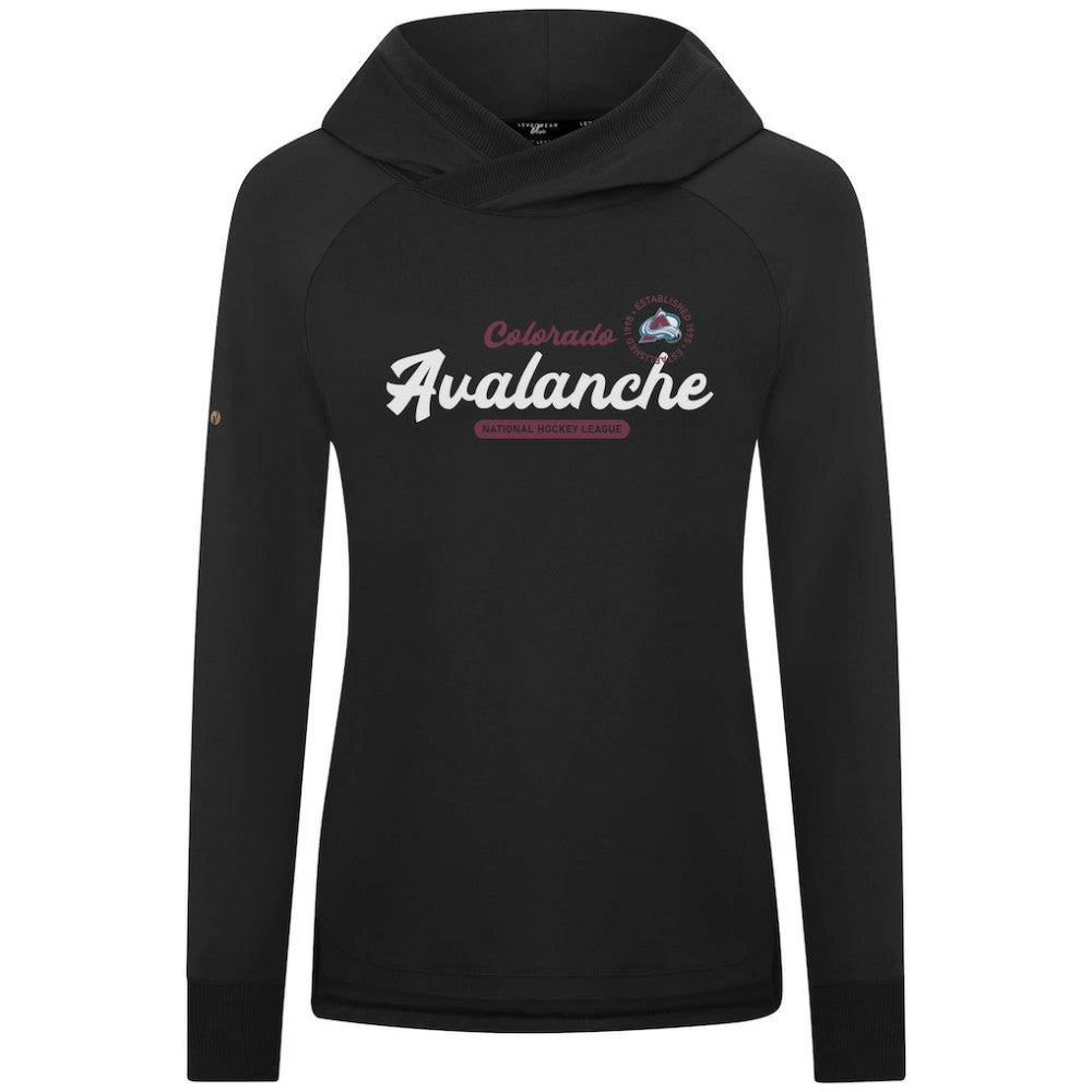 NHL Colorado Avalanche Levelwear Women's Slender Monument Raglan Pullover Hoodie