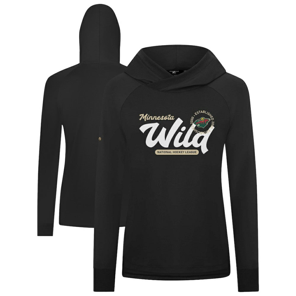 NHL Minnesota Wild Levelwear Women's Slender Monument Raglan Pullover Hoodie