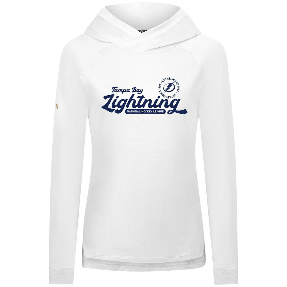 NHL Tampa Bay Lightning Levelwear Women's Slender Monument Raglan Pullover Hoodie