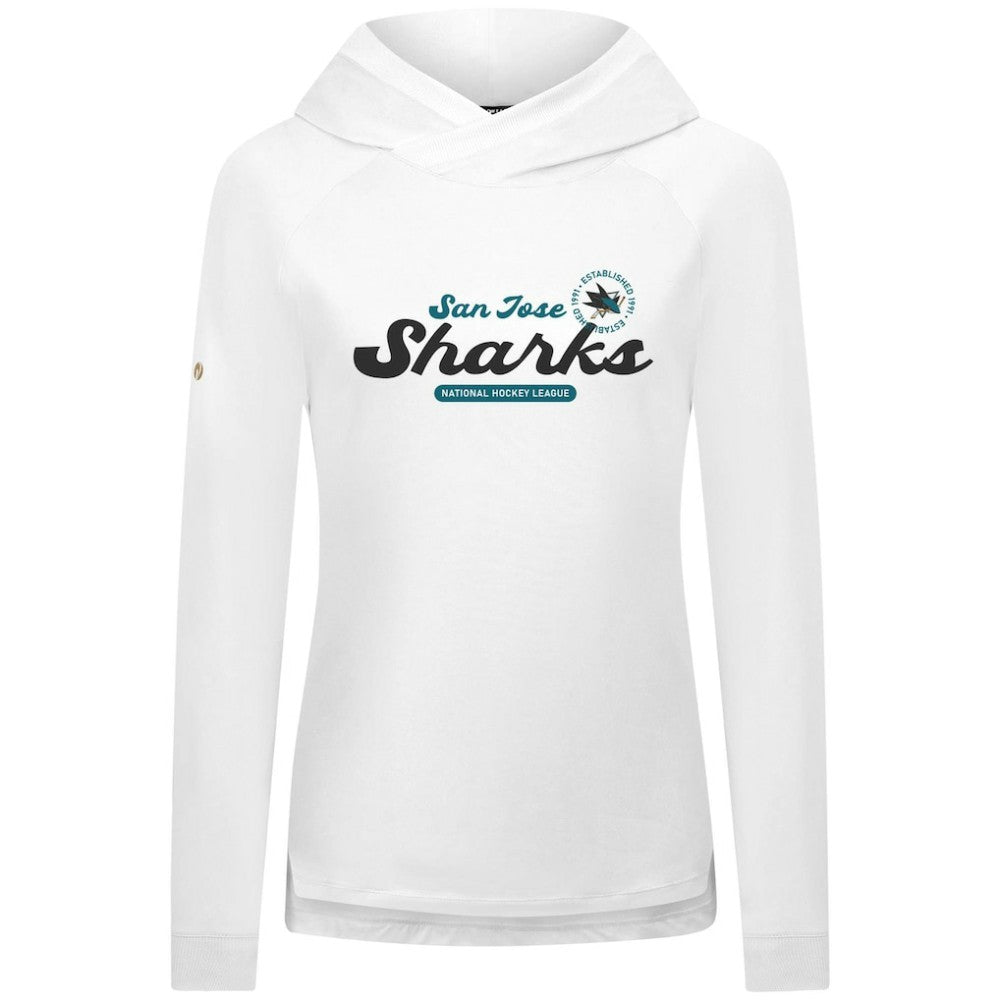 NHL San Jose Sharks Levelwear Women's Slender Monument Raglan Pullover Hoodie