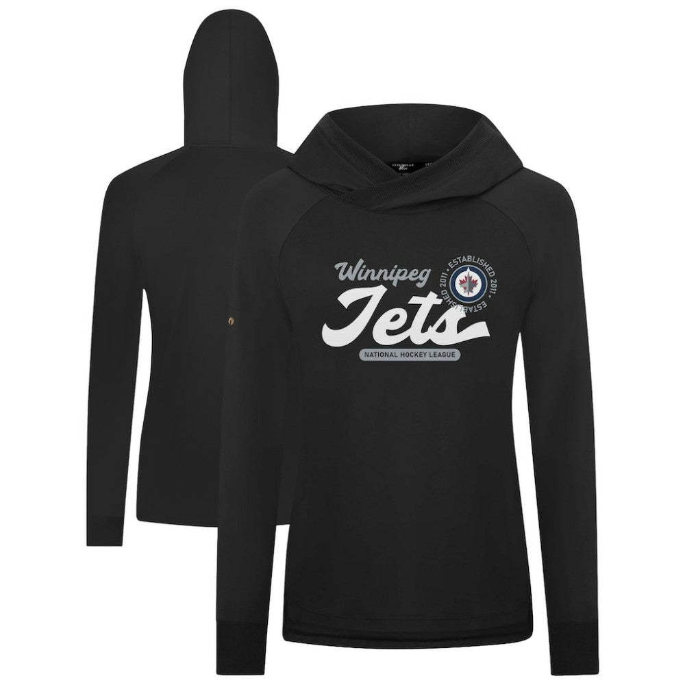 NHL Winnipeg Jets Levelwear Women's Slender Monument Raglan Pullover Hoodie
