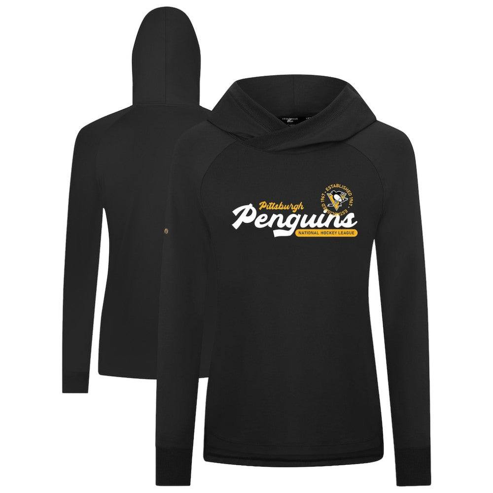NHL Pittsburgh Penguins Levelwear Women's Slender Monument Raglan Pullover Hoodie