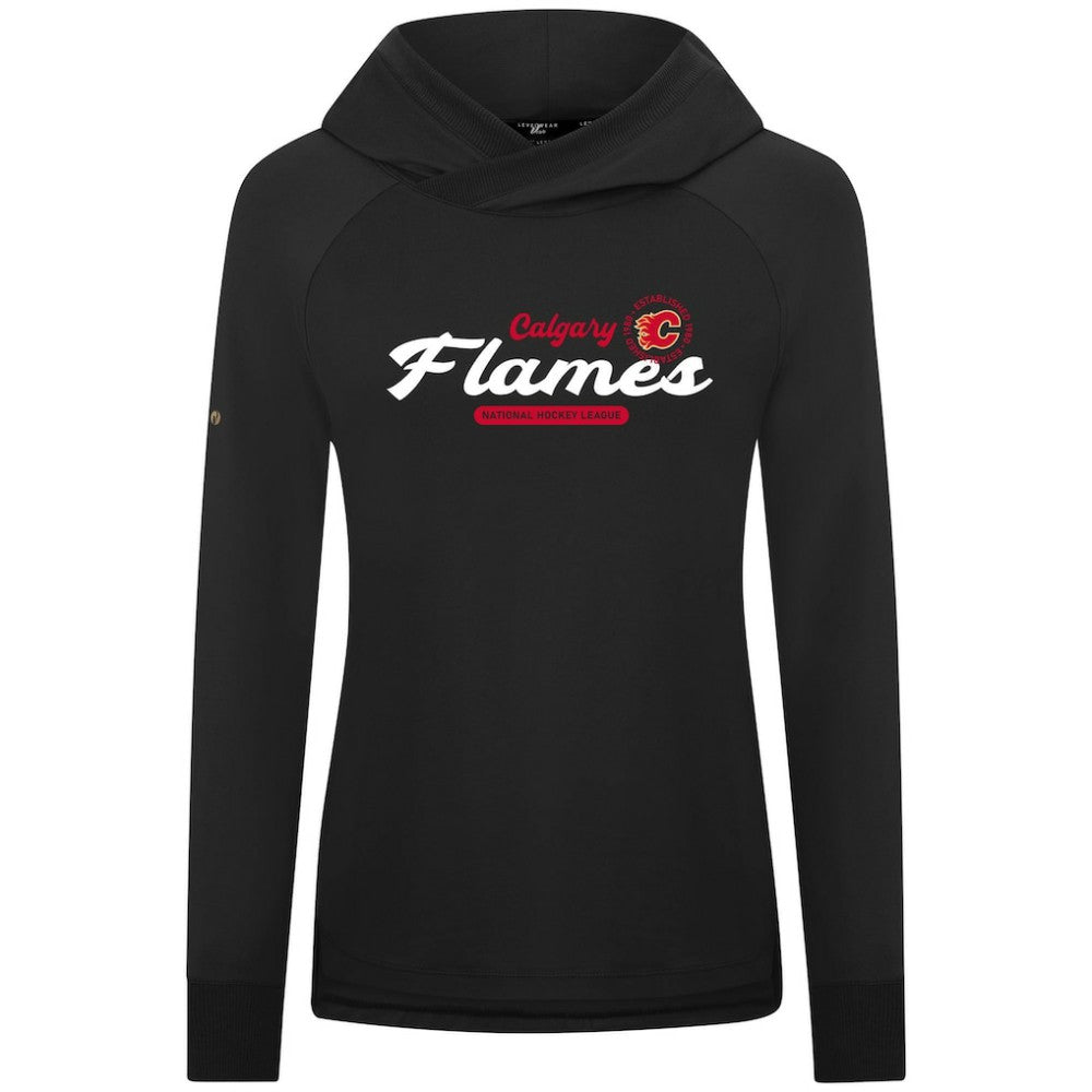 NHL Calgary Flames Levelwear Women's Slender Monument Raglan Pullover Hoodie