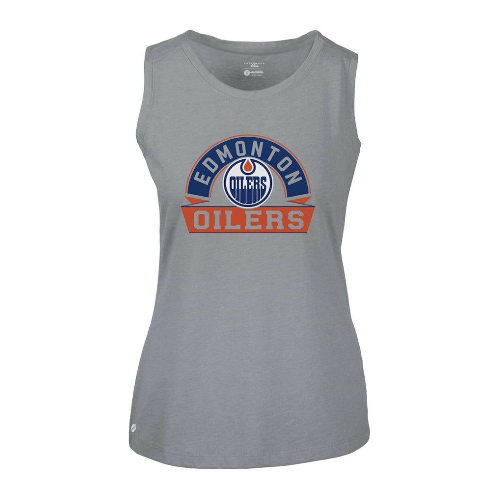 NHL Edmonton Oilers Levelwear Women's Macy Banner Arch Tank Top
