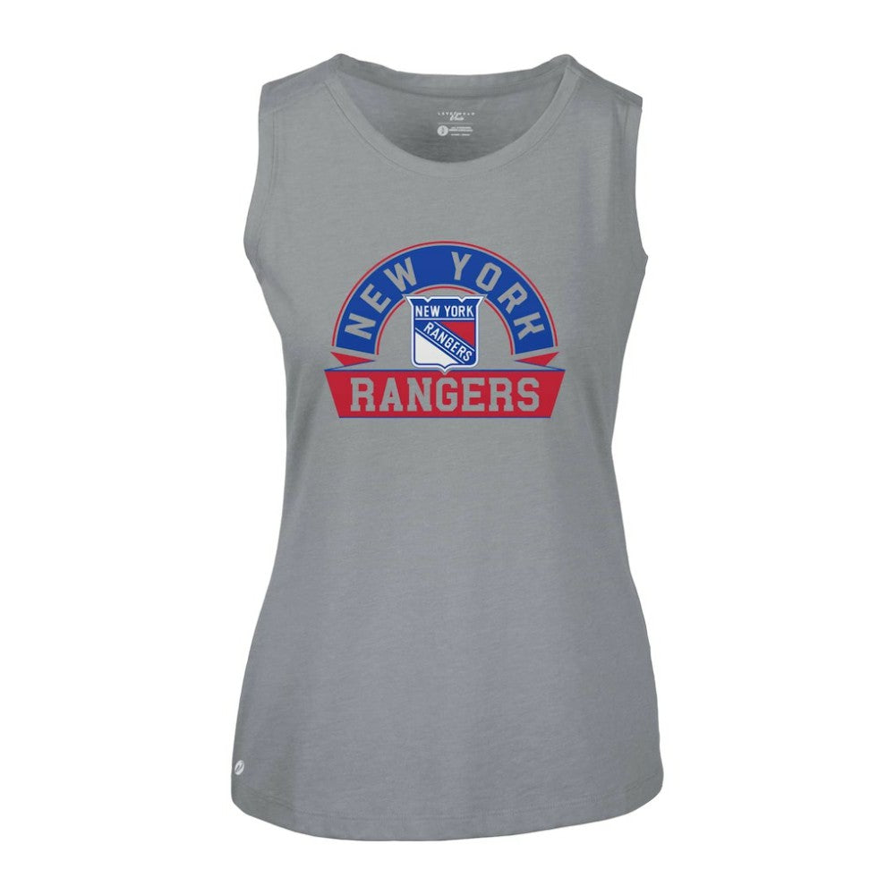 NHL New York Rangers Levelwear Women's Macy Banner Arch Tank Top