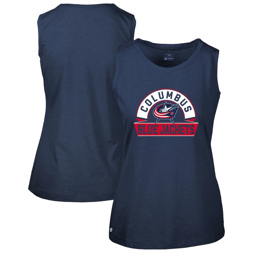 NHL Columbus Blue Jackets Levelwear Women's Macy Banner Arch Tank Top