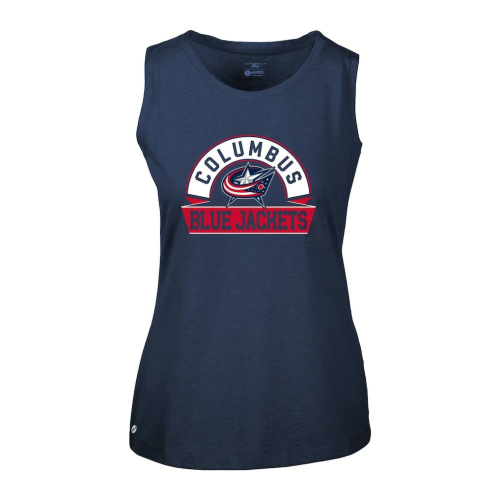 NHL Columbus Blue Jackets Levelwear Women's Macy Banner Arch Tank Top