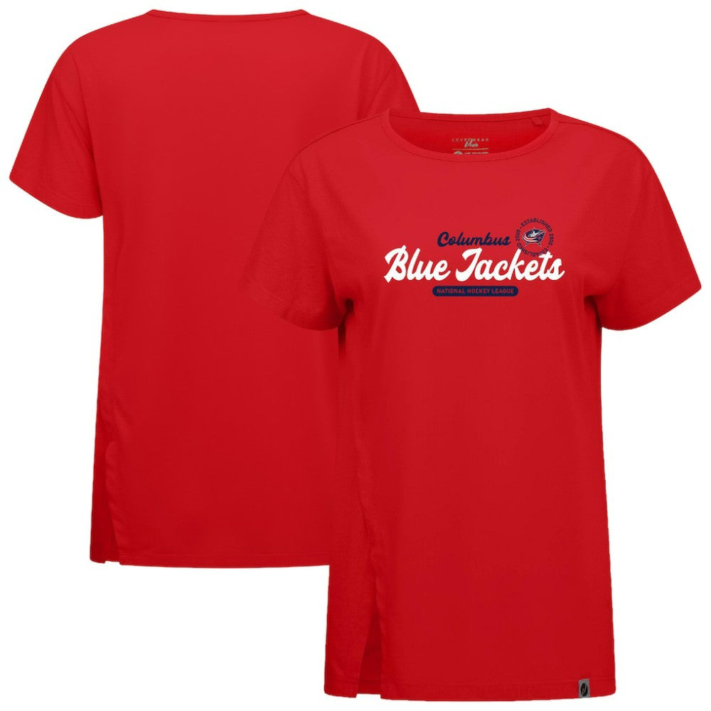 NHL Columbus Blue Jackets Levelwear Women's Influx Monument T-Shirt