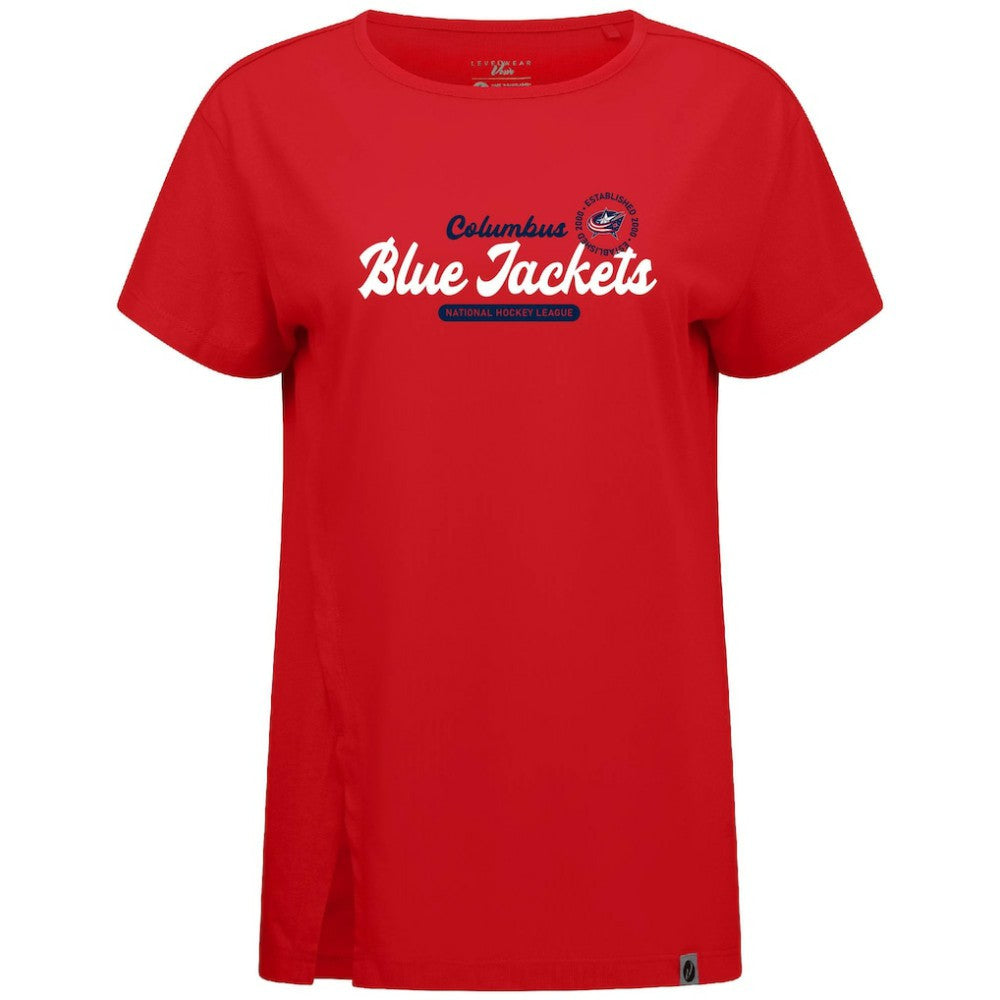 NHL Columbus Blue Jackets Levelwear Women's Influx Monument T-Shirt
