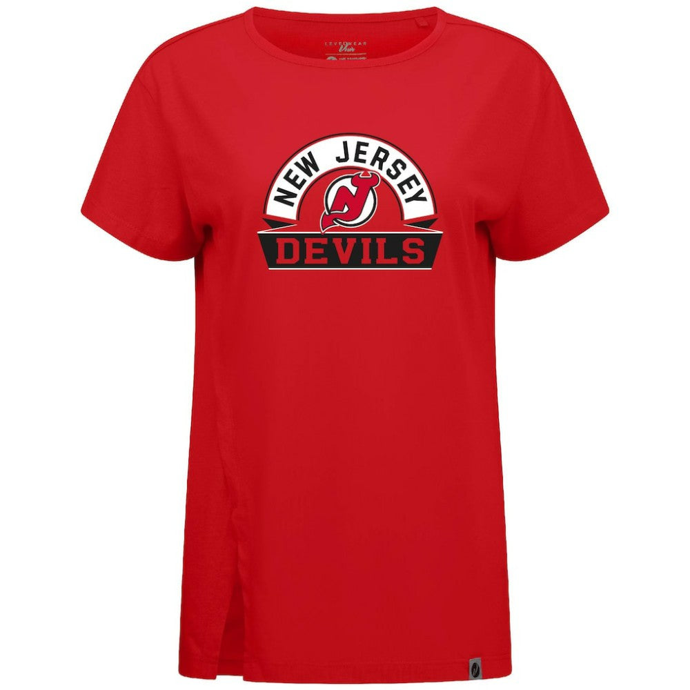 NHL New Jersey Devils Levelwear Women's Influx Banner Arch T-Shirt