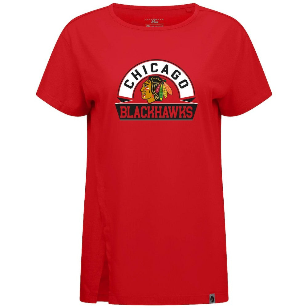 NHL Chicago Blackhawks Levelwear Women's Influx Banner Arch T-Shirt