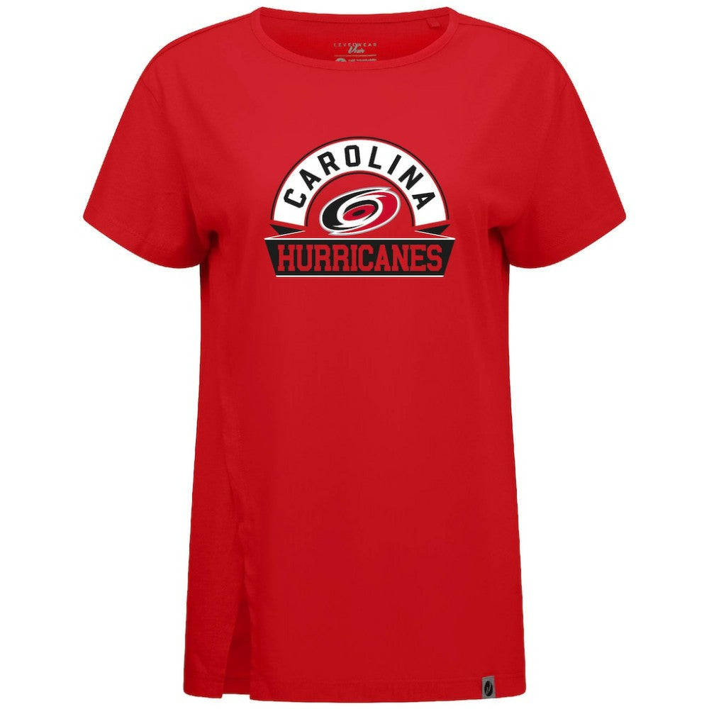 NHL Carolina Hurricanes Levelwear Women's Influx Banner Arch T-Shirt