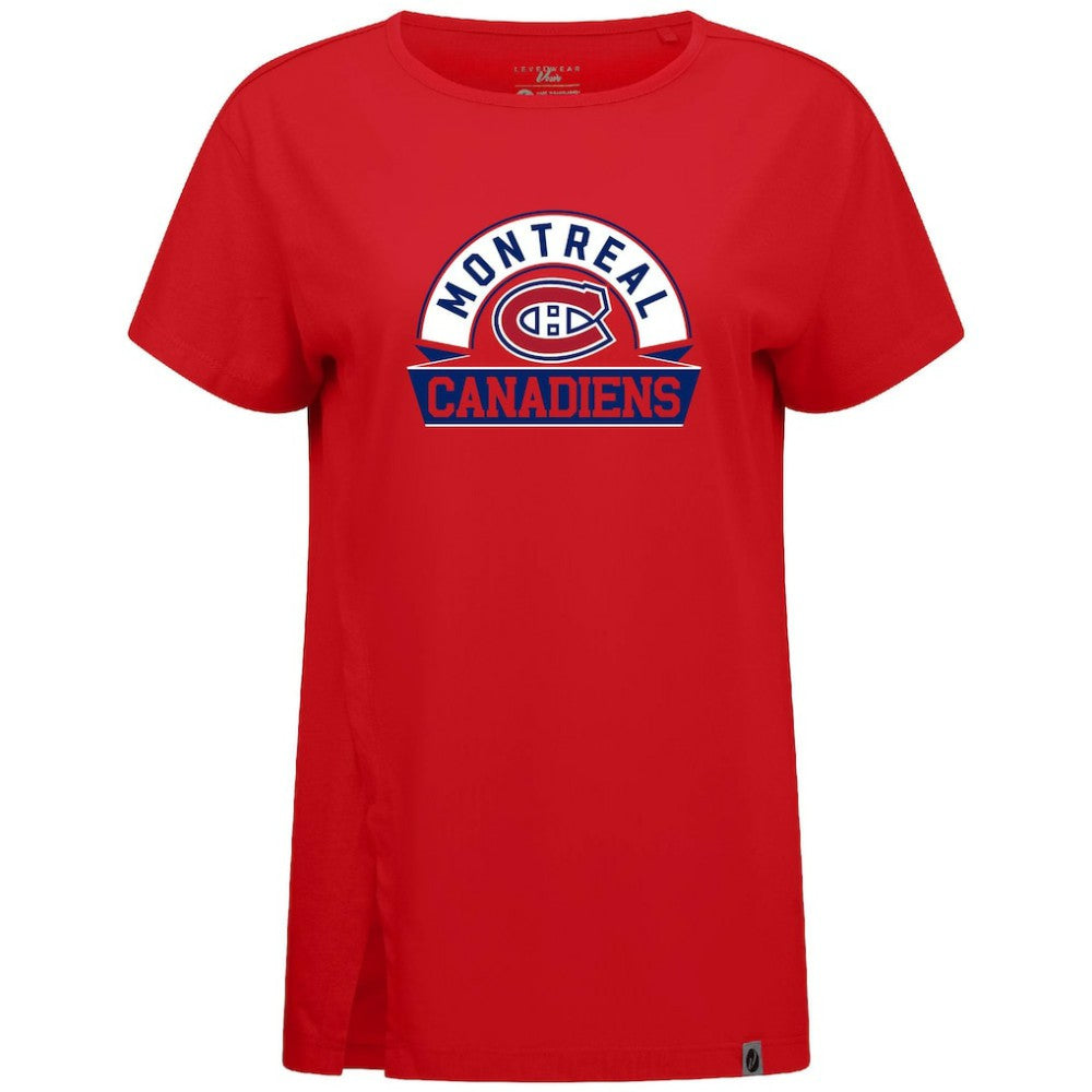 NHL Montreal Canadiens Levelwear Women's Influx Banner Arch T-Shirt