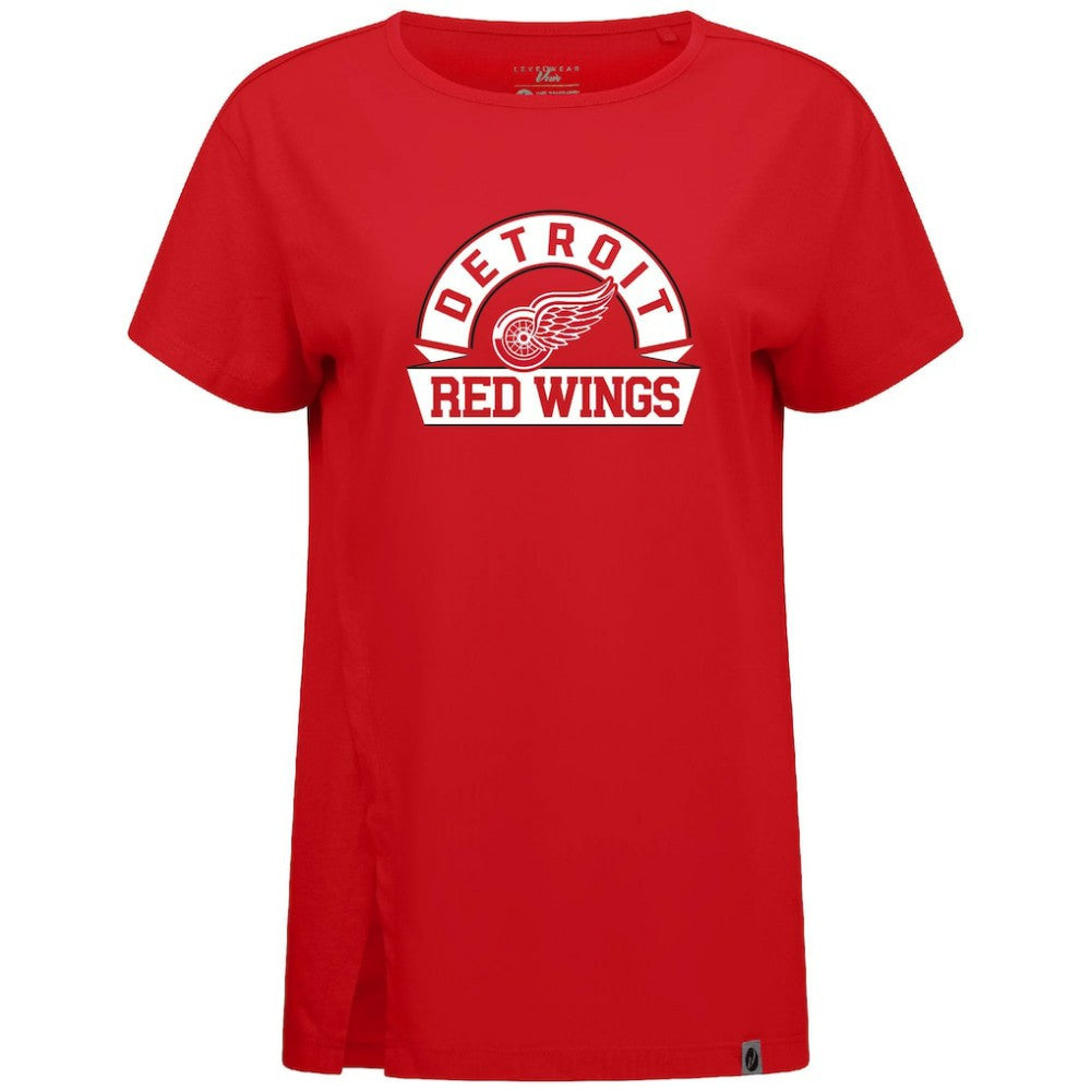 NHL Detroit Red Wings Levelwear Women's Influx Banner Arch T-Shirt