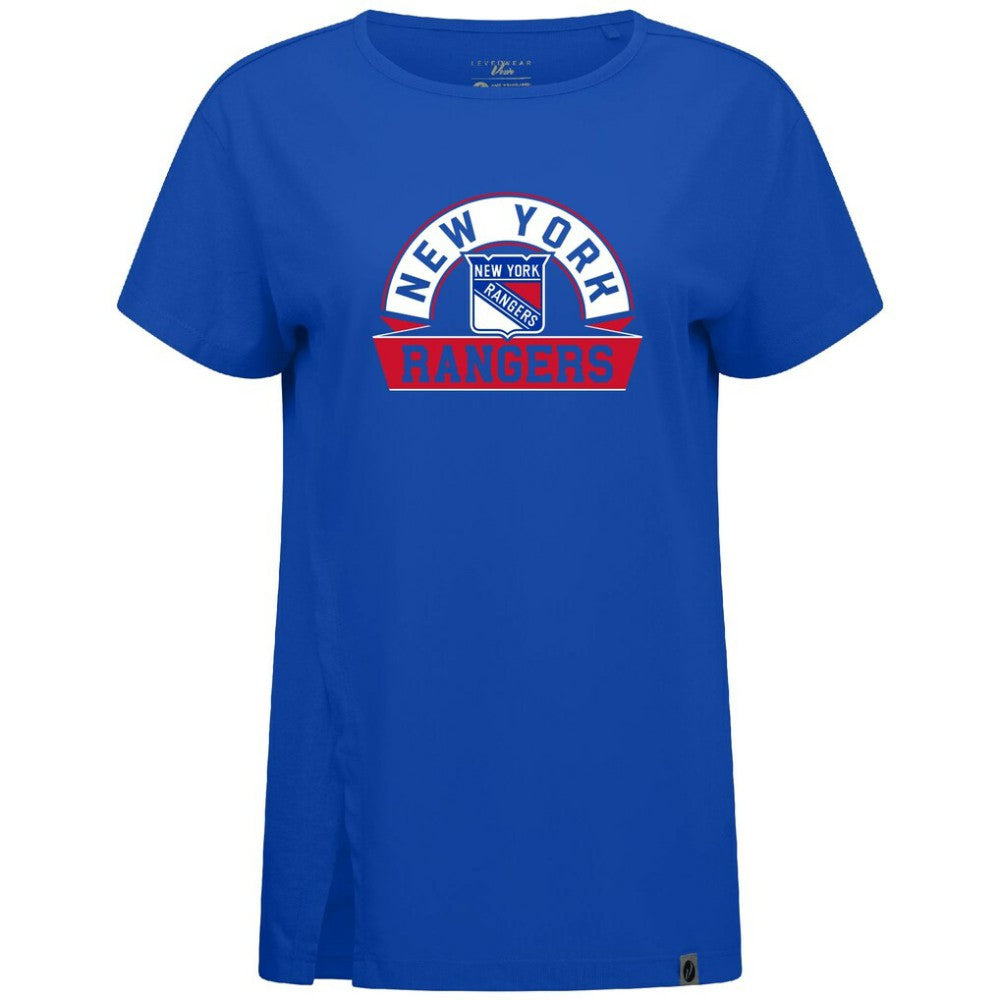 NHL New York Rangers Levelwear Women's Influx Banner Arch T-Shirt