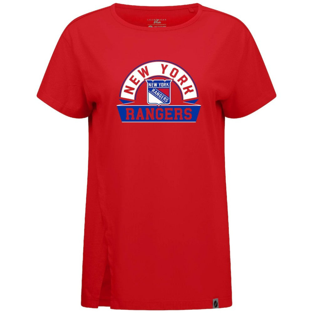 NHL New York Rangers Levelwear Women's Influx Banner Arch T-Shirt