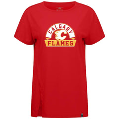 NHL Calgary Flames Levelwear Women's Influx Banner Arch T-Shirt