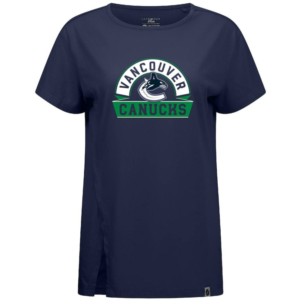 NHL Vancouver Canucks Levelwear Women's Influx Banner Arch T-Shirt