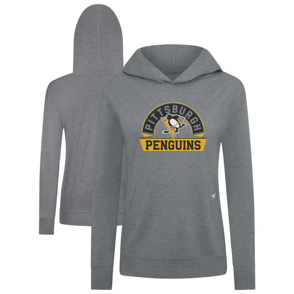 NHL Pittsburgh Penguins Levelwear Women's Relay Banner Arch Pullover Hoodie