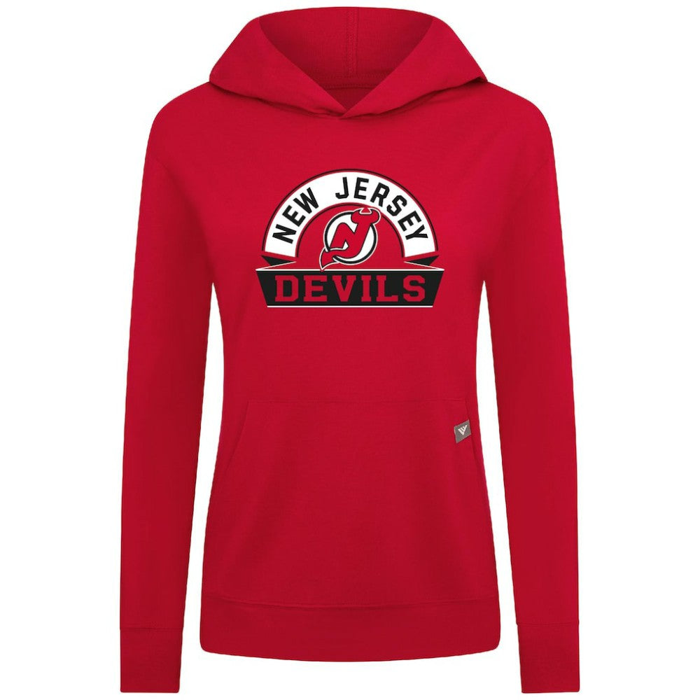 NHL New Jersey Devils Levelwear Women's Relay Banner Arch Pullover Hoodie