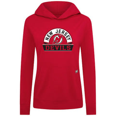 NHL New Jersey Devils Levelwear Women's Relay Banner Arch Pullover Hoodie