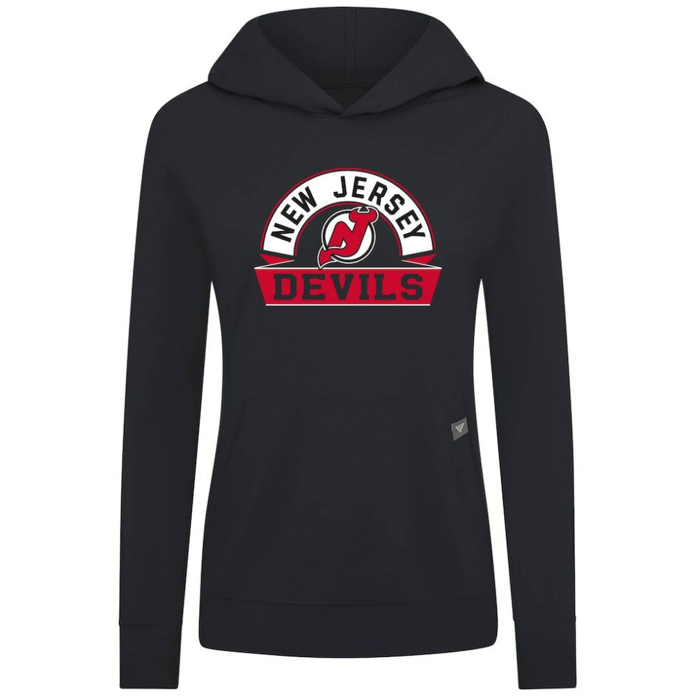 NHL New Jersey Devils Levelwear Women's Relay Banner Arch Pullover Hoodie
