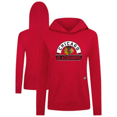 NHL Chicago Blackhawks Levelwear Women's Relay Banner Arch Pullover Hoodie