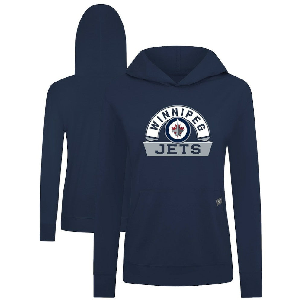 NHL Winnipeg Jets Levelwear Women's Relay Banner Arch Pullover Hoodie
