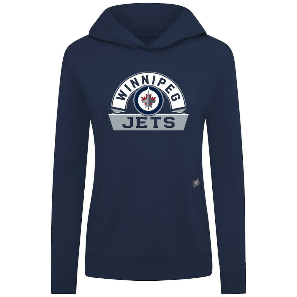 NHL Winnipeg Jets Levelwear Women's Relay Banner Arch Pullover Hoodie