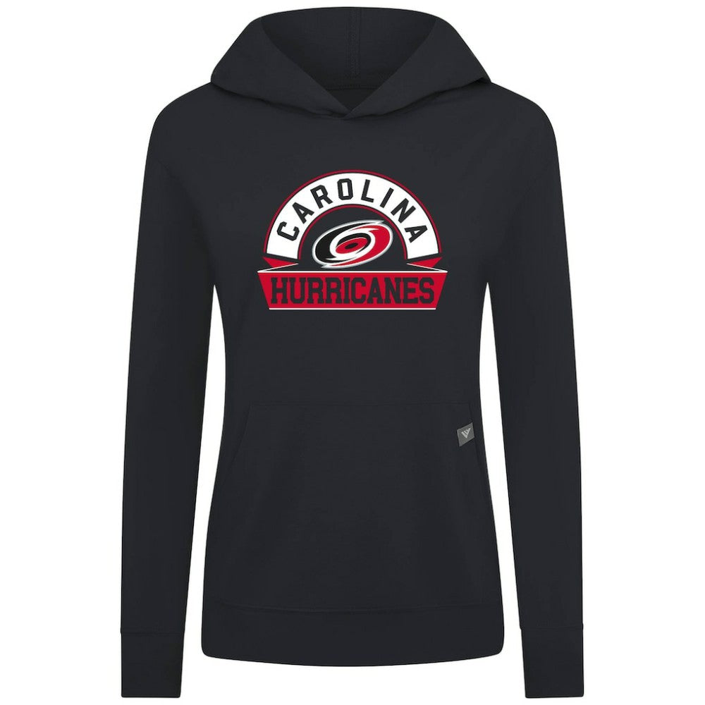 NHL Carolina Hurricanes Levelwear Women's Relay Banner Arch Pullover Hoodie