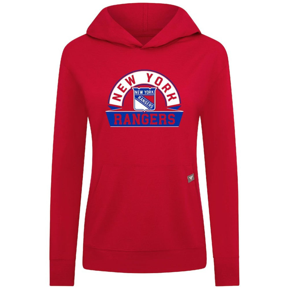 NHL New York Rangers Levelwear Women's Relay Banner Arch Pullover Hoodie