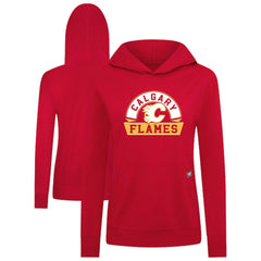 NHL Calgary Flames Levelwear Women's Relay Banner Arch Pullover Hoodie