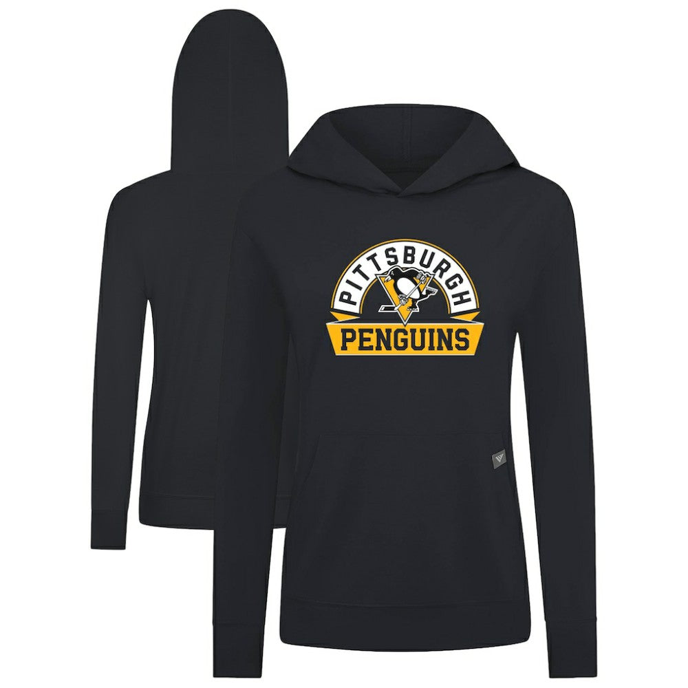 NHL Pittsburgh Penguins Levelwear Women's Relay Banner Arch Pullover Hoodie