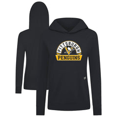 NHL Pittsburgh Penguins Levelwear Women's Relay Banner Arch Pullover Hoodie