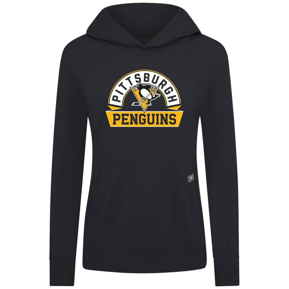 NHL Pittsburgh Penguins Levelwear Women's Relay Banner Arch Pullover Hoodie