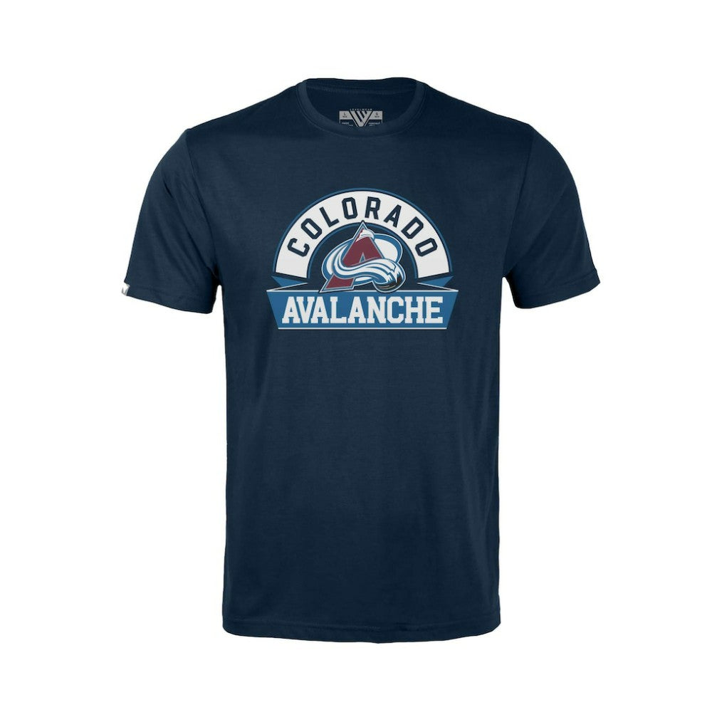 NHL Colorado Avalanche Levelwear Youth Little Richmond Banner Arch T-Shirt