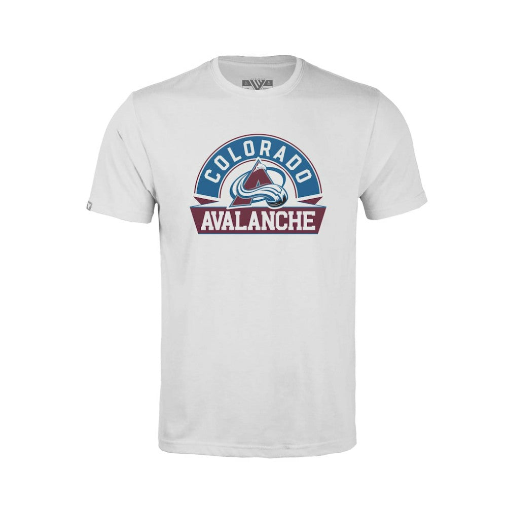 NHL Colorado Avalanche Levelwear Youth Little Richmond Banner Arch T-Shirt