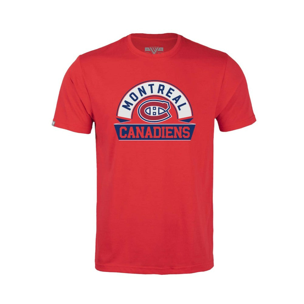 NHL Montreal Canadiens Levelwear Youth Little Richmond Banner Arch T-Shirt