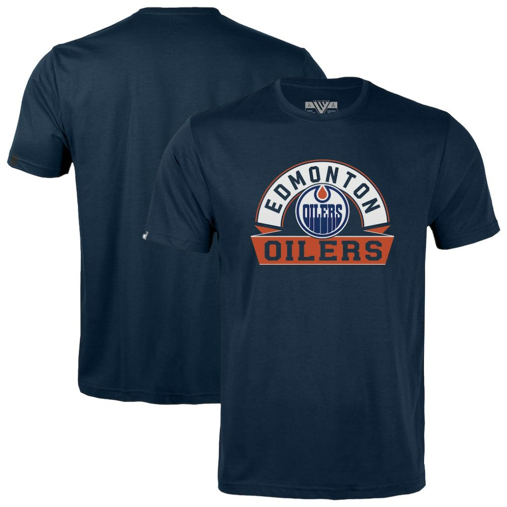 NHL Edmonton Oilers Levelwear Youth Little Richmond Banner Arch T-Shirt